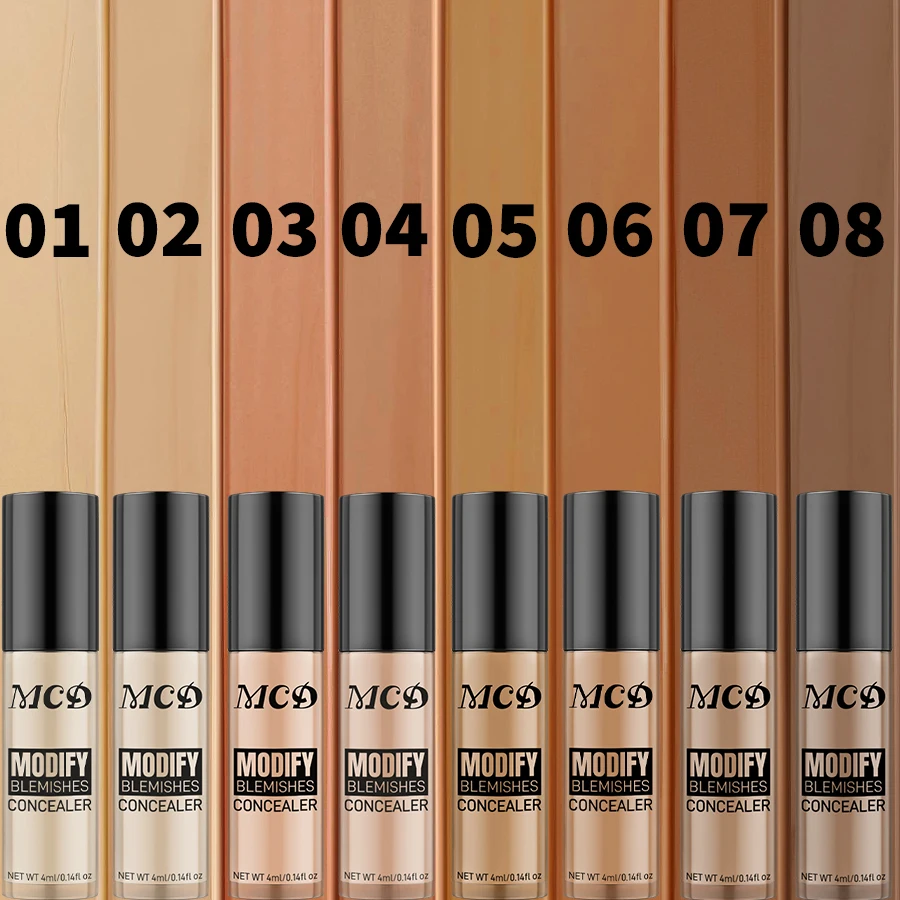 8 สี Liquid Foundation คอนซีลเลอร์ที่มีประสิทธิภาพกันน้ําอาชีพเหงื่อแต่งหน้า Face BASE สําหรับเครื่องสําอางผู้หญิง Oil Co