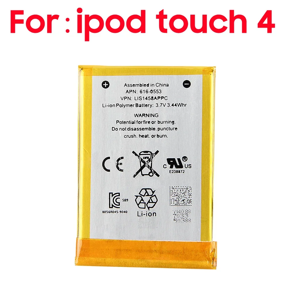 Replacement Li-ion Polymer Battery For iPod Touch 4 A1367 iPod Touch 5 A1421 A1509 iPod Touch 6 A1574 A1641 iPod Touch 7 A2178