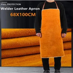 100x68cm Professional Welding Apron Leather Cowhide Welder Protect Cloths Carpenter Blacksmith Garden Clothing Working Apron