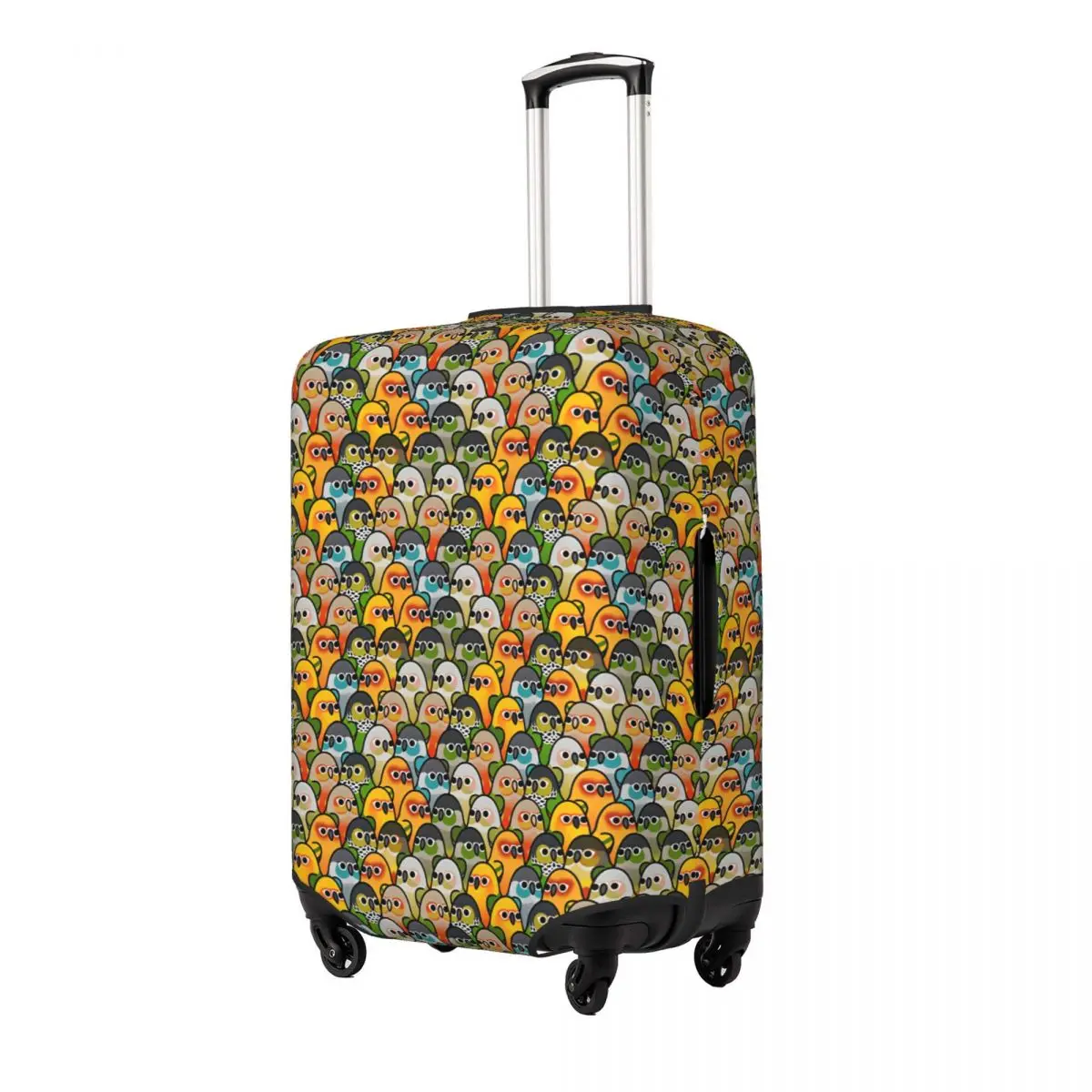 Too Many Birds Conure Squad Poster Suitcase Cover Holiday Fun Luggage Case Travel Protector