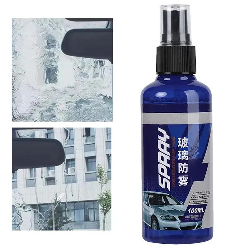 Car Windshield Anti-Fog Spray Auto Glass Rain Proof Coating 100ml Multifunctional Auto Glass Anti-Rain Solution Cleaning spray