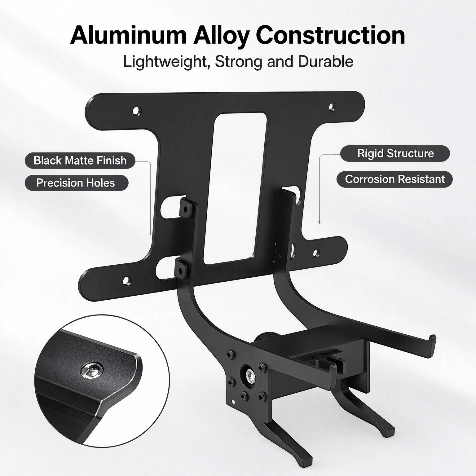 For Tesla Model Y Juniper/YL 25-26 Hidden License Plate Holder Black Aluminum Alloy Front Kit Not for high- Performance Version