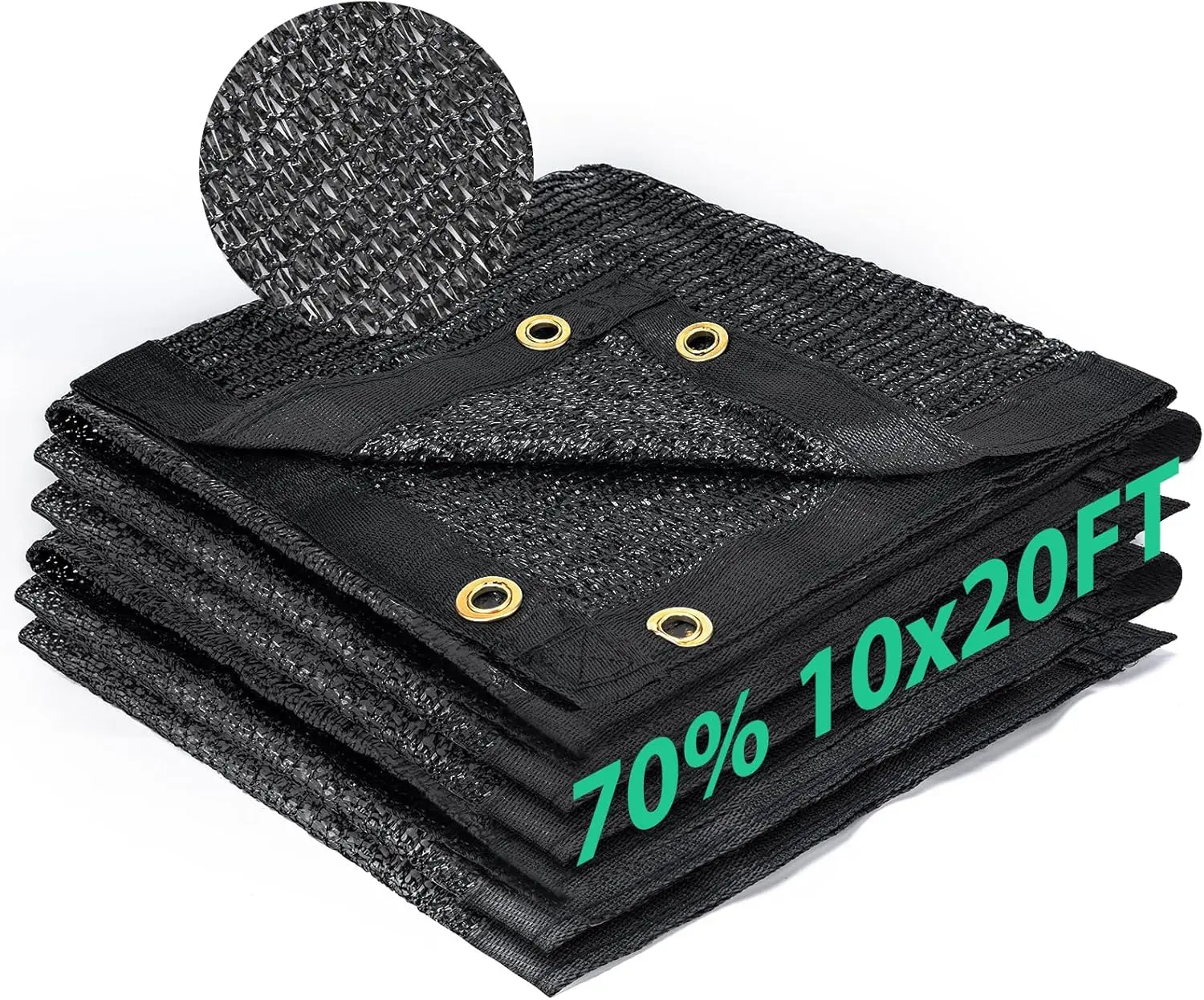 

Ткань для затенения 70% (10x20 футов), дышащая сетка из HDPE для сада и теплиц, УФ-стойкая уличная затеняющая ткань с покрытием