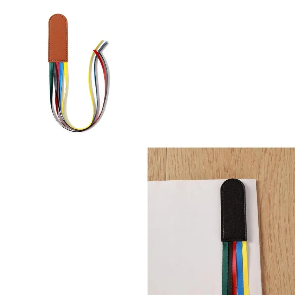 Band-Lesezeichen, Leder-Lesezeichen, kreative Buchmarker, Bibel-Seitenmarker mit 5 Farbbändern zum Lesen von Büchern