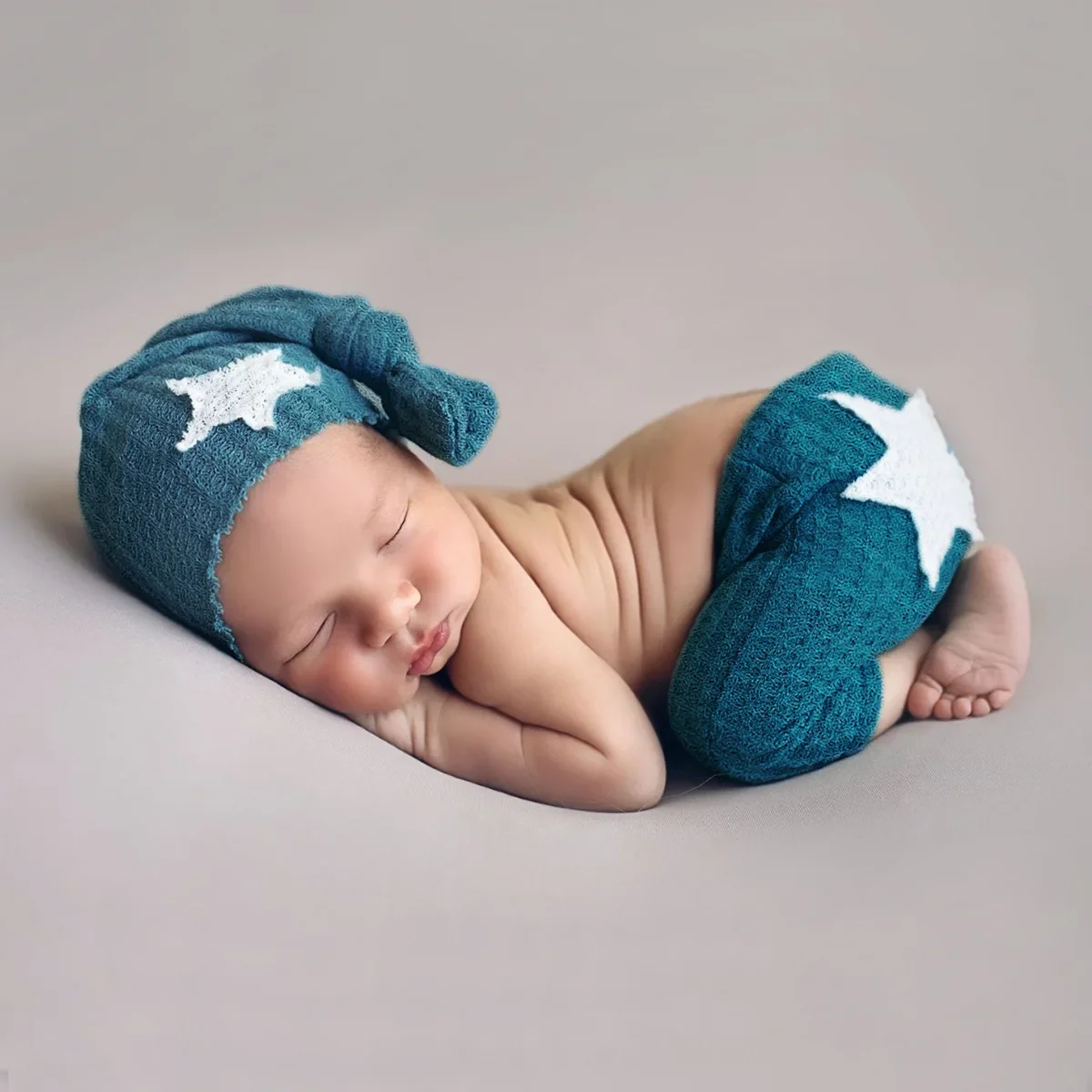 

Newborn Boy Girl Outfit Newborn Photography Props Hat Jumpsuit Infants Photo Shooting Photography Clothing