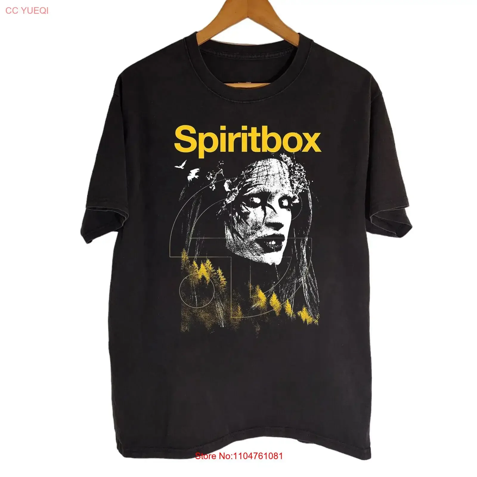 HOT Spiritbox Black Cotton For Fans All size S 5XL T shirt HRB335 vintage Washed Stretched graphic Versatile Stylish Slightly