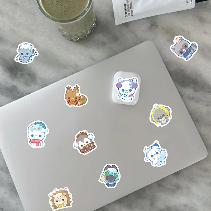 500 قطعة الشتاء الحيوانات الصغيرة ملصق مدرسة المعلم مكافأة الطفل القرطاسية مذكرات الديكور ملصق الهاتف الأمتعة الغيتار الشارات لعبة