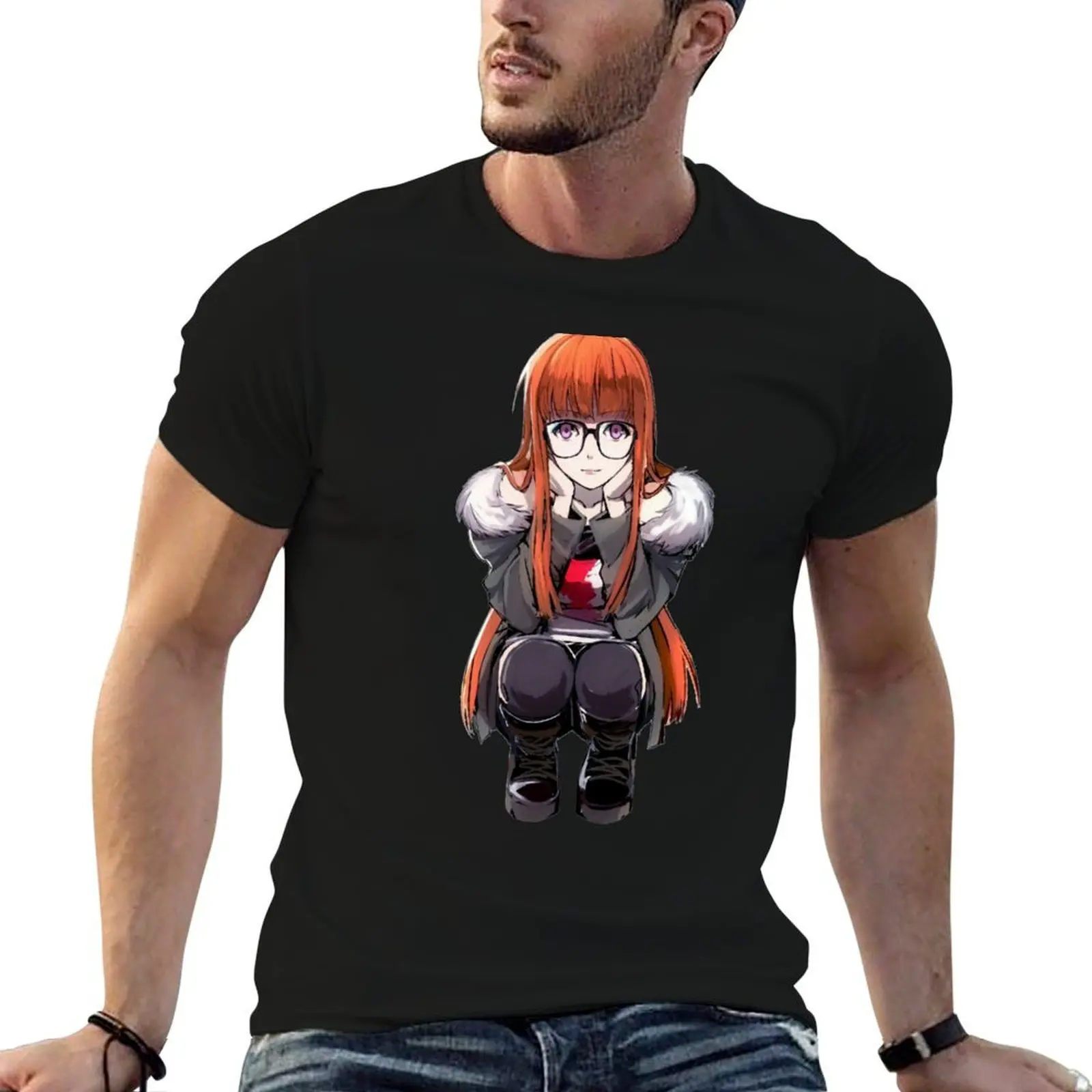 Футболка Futaba Sakura, базовая хлопковая футболка, не дающаяся под усадку