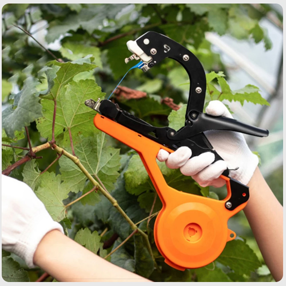 Imagem -02 - Mão Amarrando Encadernação Máquina Ferramentas de Jardim Jarreteira Plantas T50 Triturado Tapener Vegetal Fitas Poda Doméstica T50