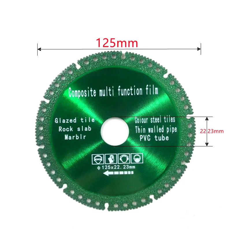 115/125mm Gesoldeerde diamantzaagblad doorslijpschijf 22.23mm staal metaal steen gietijzer staal versterking aluminium