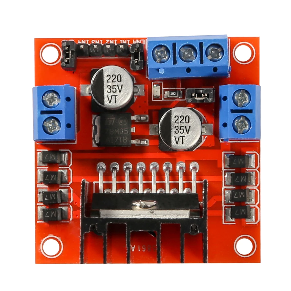 L298N Stepper Motor Controller Board + Dual Shaft Gear Motor TT Motor with Wheel + 40pin Male to Femal Dupont Wire for Arduino