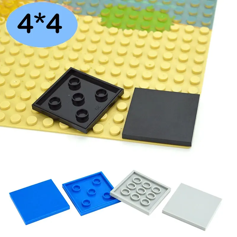 DIY Building Blocks Figures Tile Smooth Bricks 4x4 6x6 8x8 8x16 Educational Size Compatible 3031 10202 Assembles Particles Toys