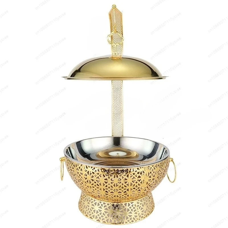 

Stainless Steel Food Warmer Set Luxury Hot Pot Dining Restaurant Buffet Hot Pot