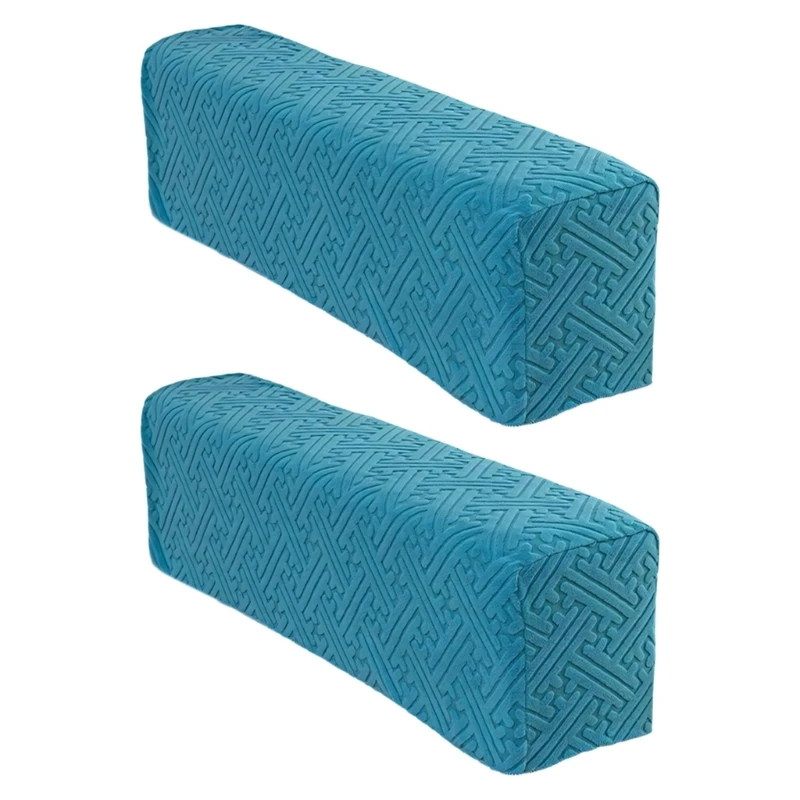 D5BD Pack of 2 Sofa Arm Cover Nonslip Jacquard Armrest Protectors with Skirt