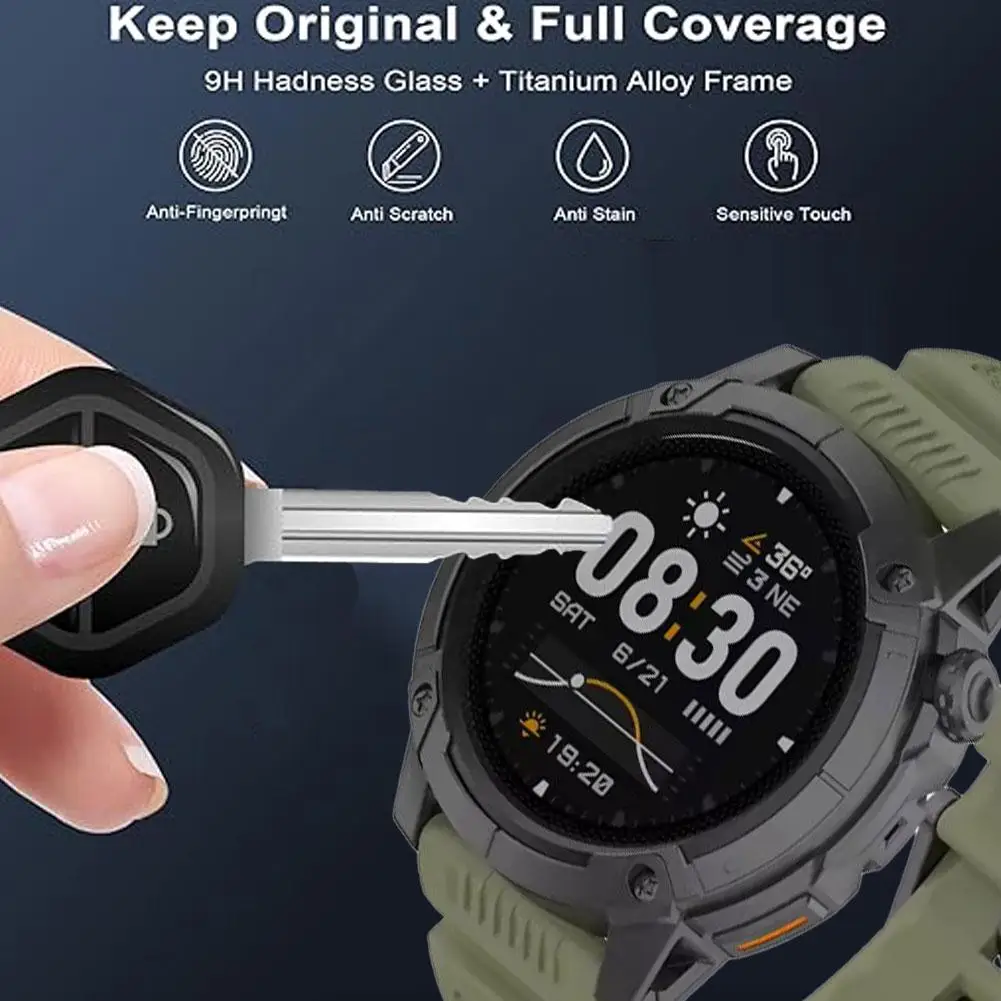 Protector de pantalla para reloj Gauchi NOMAD, vidrio templado 9H, resistente a objetos afilados, evitando daños y arañazos V0Z0