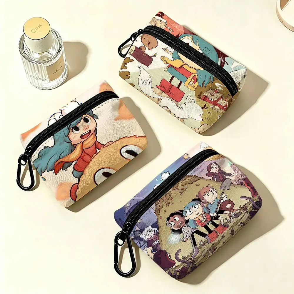 Anime H-hilda Wear-resistant Oxford Cloth Coin Purse Portable Backpack Hanging Card Storage Bag