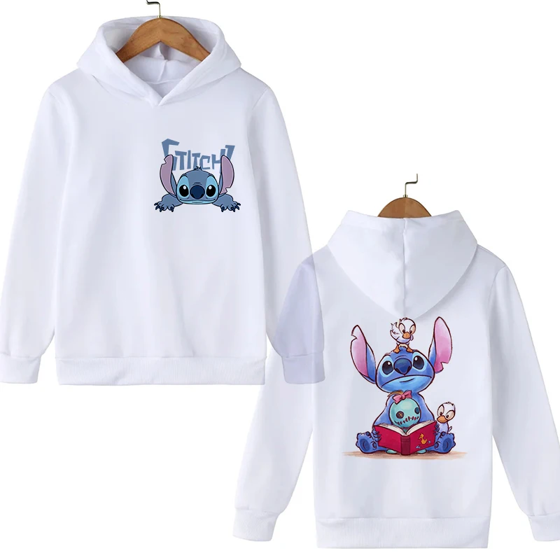 Tişörtü yeni dikiş Hoodie çocuk karikatür giysi çocuk kız erkek Lilo ve dikiş kazak Manga Hoody bebek rahat üst