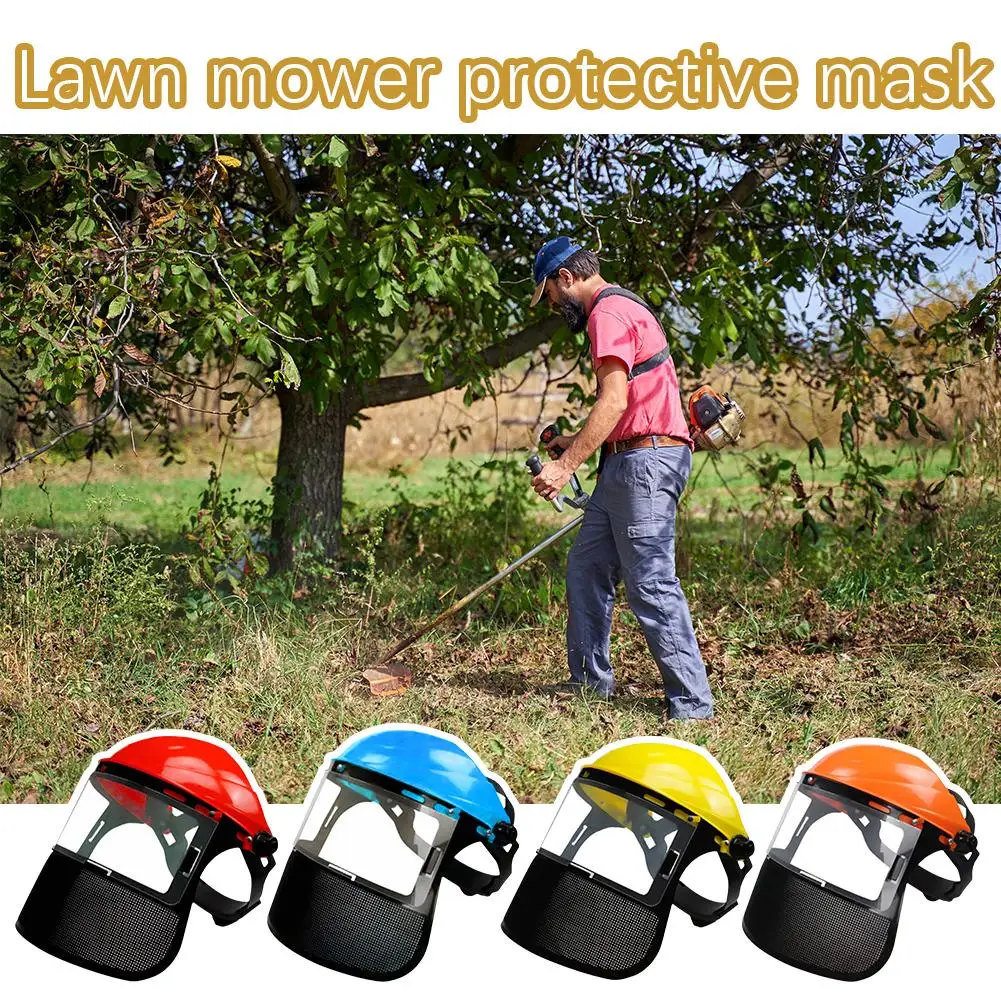 

Upgrade Garden Grass Trimmer Safety Helmet Hat With Full Face Mesh Protective Mask For Logging Brush Cutter Forestry Protec N2N9