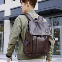 Men's fashionable PU new waterproof and wear-resistant backpack mochila mochila masculina sac à dos homme school bag bolsos 백팩