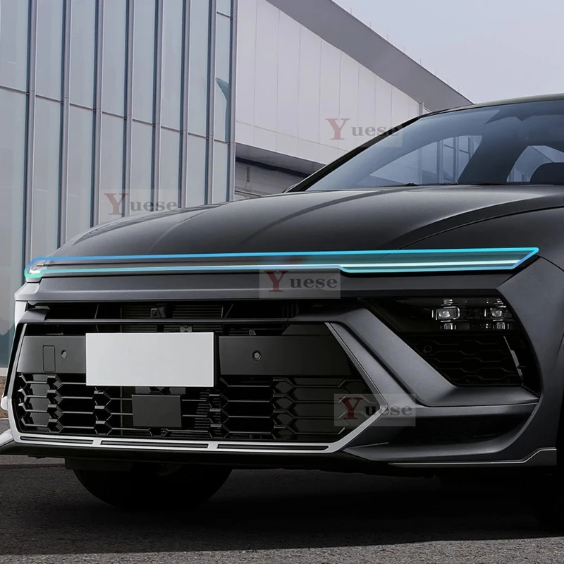 

For Hyundai Sonata 2024-UP 2 Pcs Car Headlight Protective Film Transparent Smoked Black TPU Sticker