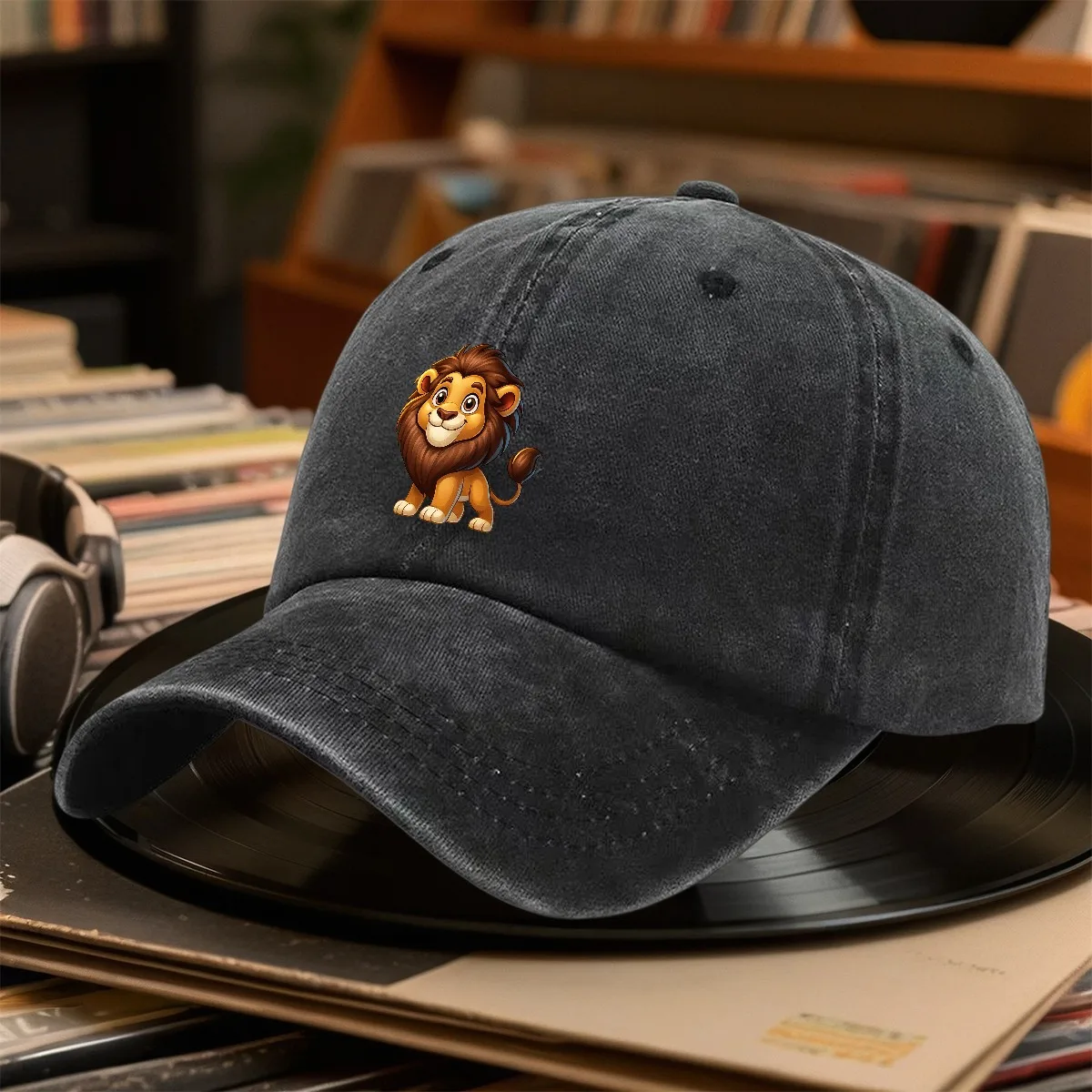 Urocza czapka z daszkiem z motywem lwa, idealna na kemping, golf, oddychająca, unisex, na ulicę, prezent na Juneteenth, odpowiednia dla