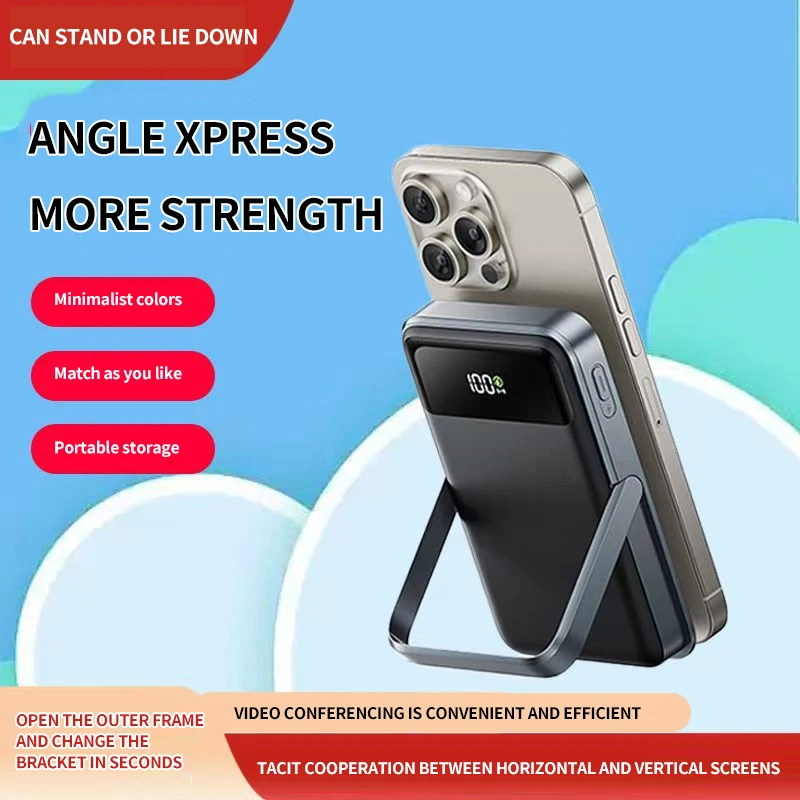 

22.5W 3 In1 Foldable Magnetic Power Bank For iPhone Samsung Android 10000mAh Wireless Charger With MFM Qi2 Certified Fast Charge
