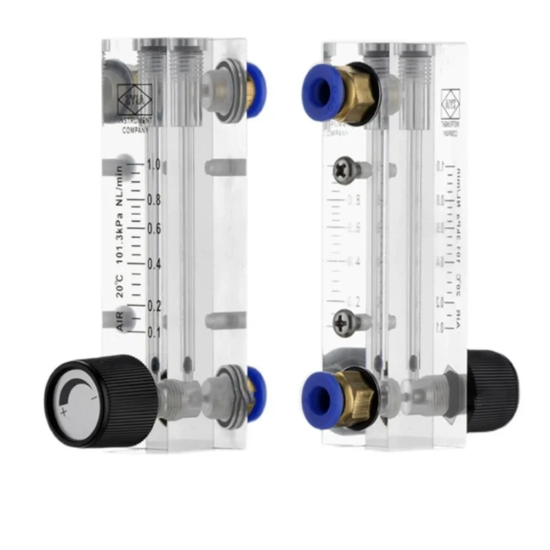 Acrylic Panel Flowmeter LZM-4T  Gas  Rotameter Compressed Air Flow Meter Water Analysis Instrument With 6mm Quick connector