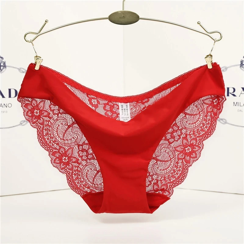 

Lace Women's Panties Sexy Female Underwear Seamless Ladies Briefs Low-rise Lingerie Soild Panty Girls Briefs Tangas Slip Femme