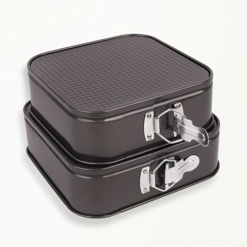 18-28 سنتيمتر للإزالة أسفل غير عصا المعادن خبز قالب Sqaure كعكة عموم مع قفل Divice خبز كعكة قوالب الخبز اكسسوارات #3