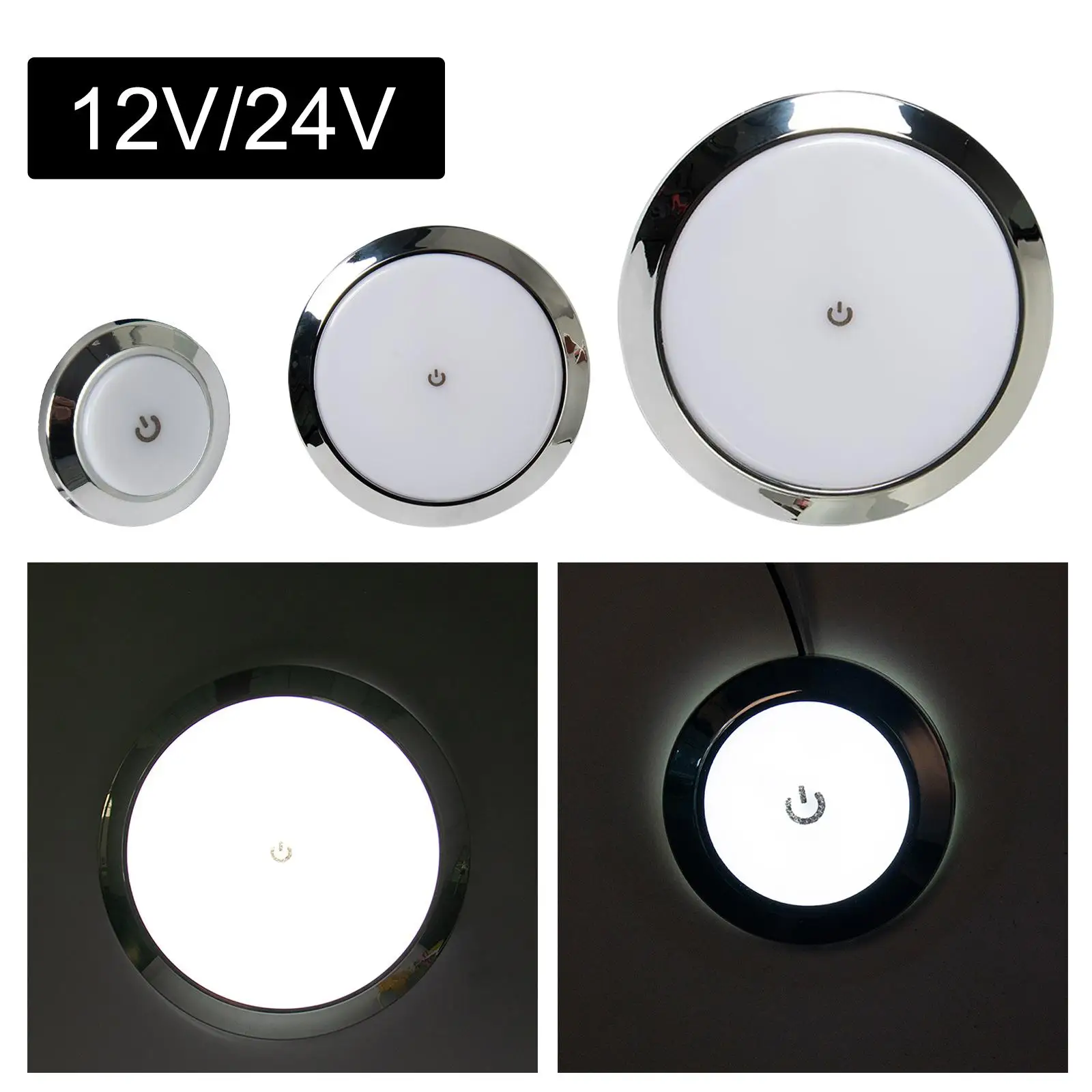 Painel de luz LED para teto interior do carro com interruptor de controle de toque adequado para caravana