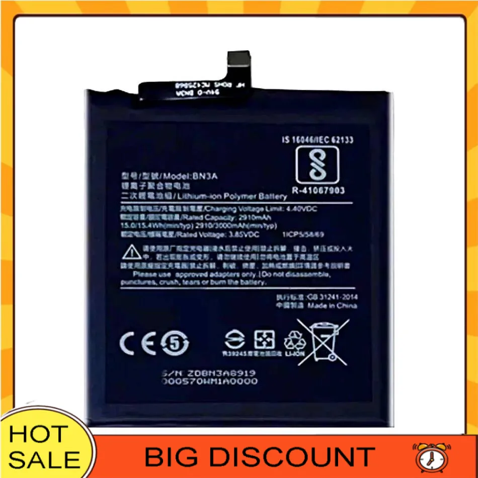 

For Xiaomi Redmi GO High Capacity Mobile Phone Battery BN3A 3000Mah
