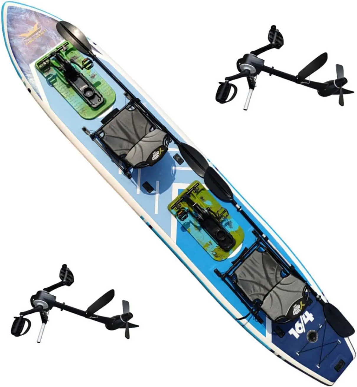 Inflatable Two-Person Water Bike for Pool and Lake Fun Double Seat Floating Bicycle for Outdoor Water Adventures