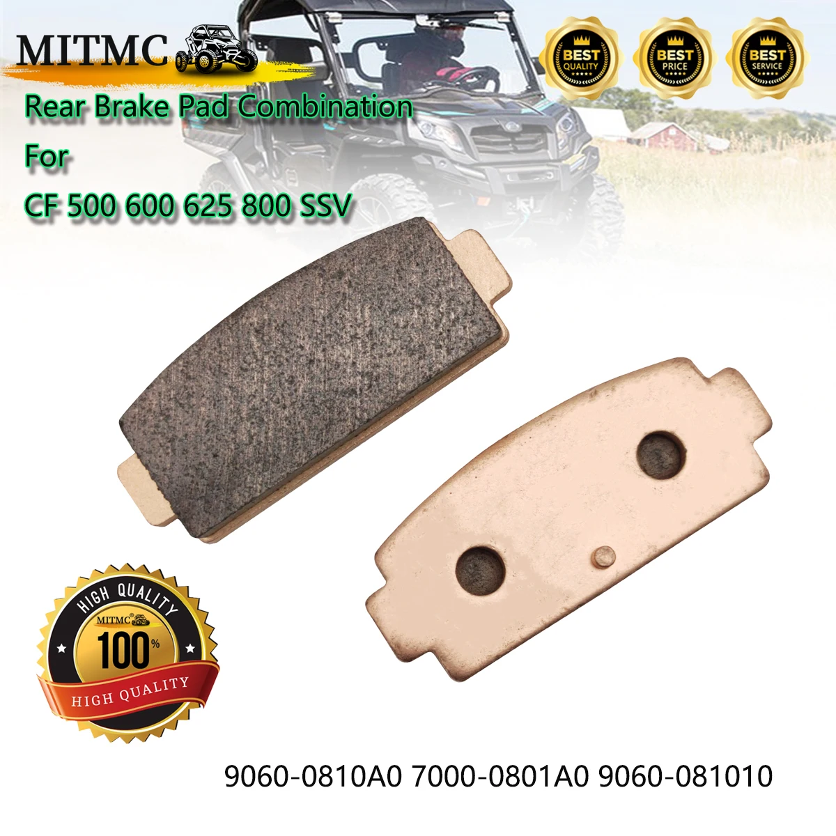 

Rear Brake Pad Combination For CF625 X6 X8 X10 ATV UTV SSV CF Part Number 9060-0810A0 7000-0801A0