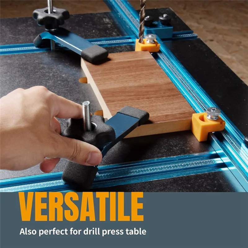

A45Z-6Pack T-Track Hold Down Clamp With T Bolts & Silder,Aluminum Alloy T Track Clamps For Woodworking