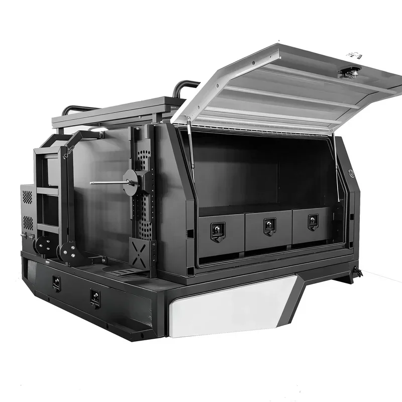 Custom Aluminum Ute Tray Canopy Dual Cab 4X4 Storage System Pickup Heavy Duty Waterproof Durable Fit