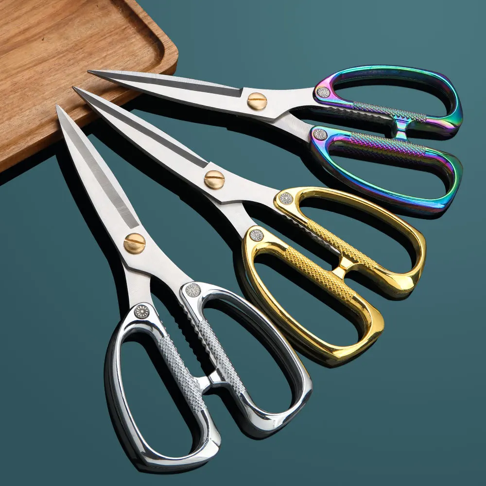 Многофункциональные кухонные ножницы, бытовые ножницы для крабов из нержавеющей стали, ножницы для бега рек и озер с золотыми бриллиантами Многофункциональные кухонные ножницы, бытовые ножницы для крабов из нержавеющей стали, ножницы для бега рек и озер с золотыми бриллиантами