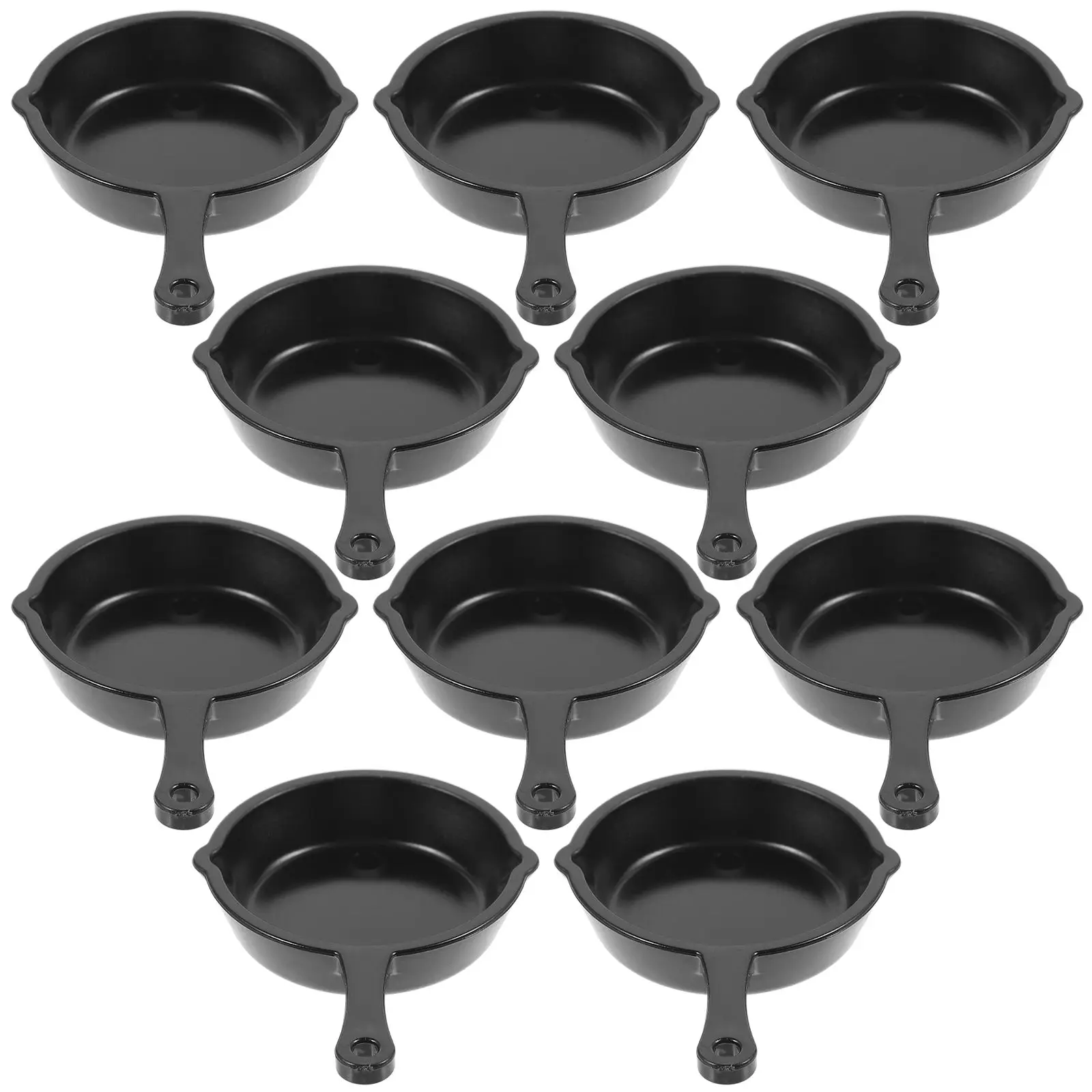 20 Pcs Mini Pan Miniature Frying Pan Set Lightweight Plastic Cooking Accessories Dollhouse Kitchen Scene Mini Toy Frying Pans