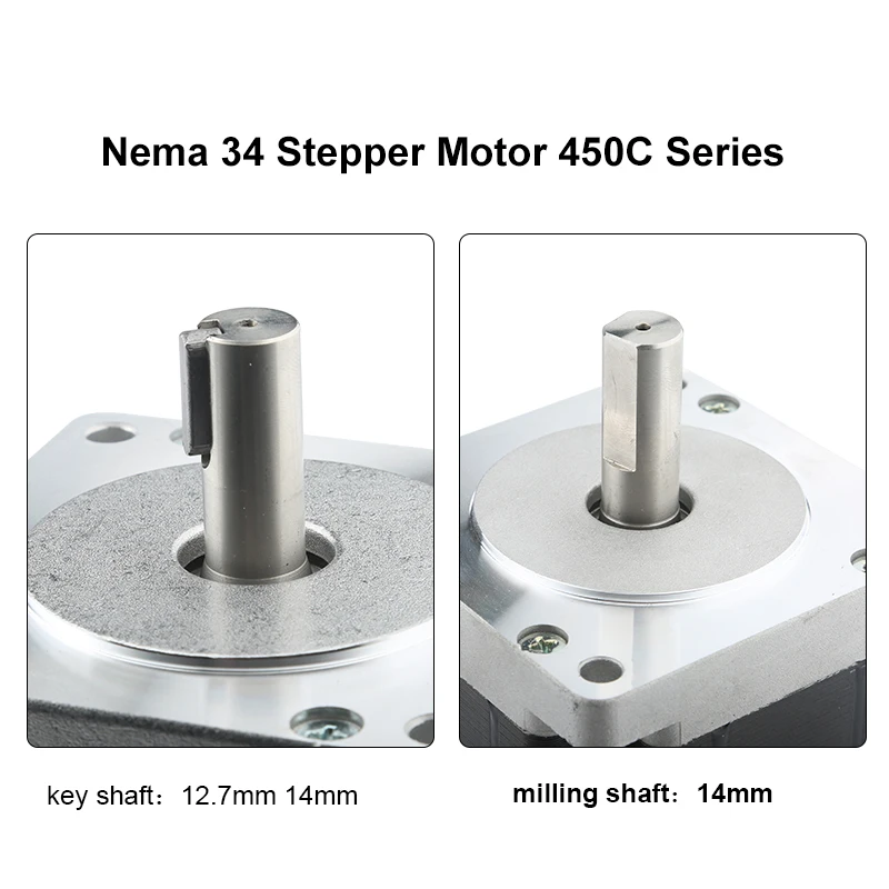 Imagem -06 - Nema 34 nc Motor Deslizante 150x86 mm 4.0a 0.6280 80kg cm cm Cabo de Guia 12.7 mm 14 mm Eixo para Cnc Roteador Gravura Fresadora