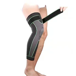 Sport lungo ginocchiere fasciatura compressione antiscivolo strisce lunghe gamba supporto protezione calcio basket artrite uomo e donna