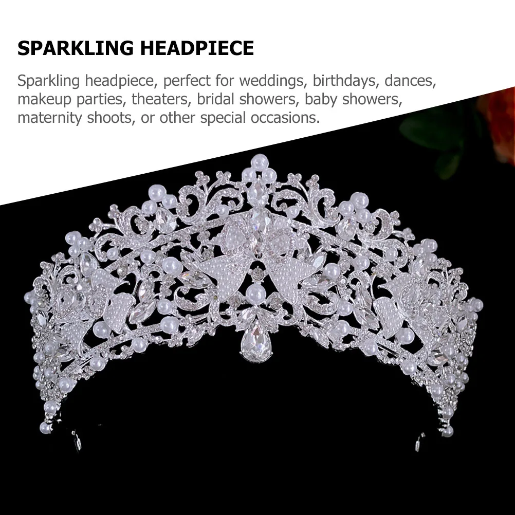 

Bridal Crown Hair Accessories Rhinestones Headband Tiara Wedding Tiaras Headpiece Princess Style Bride Headband