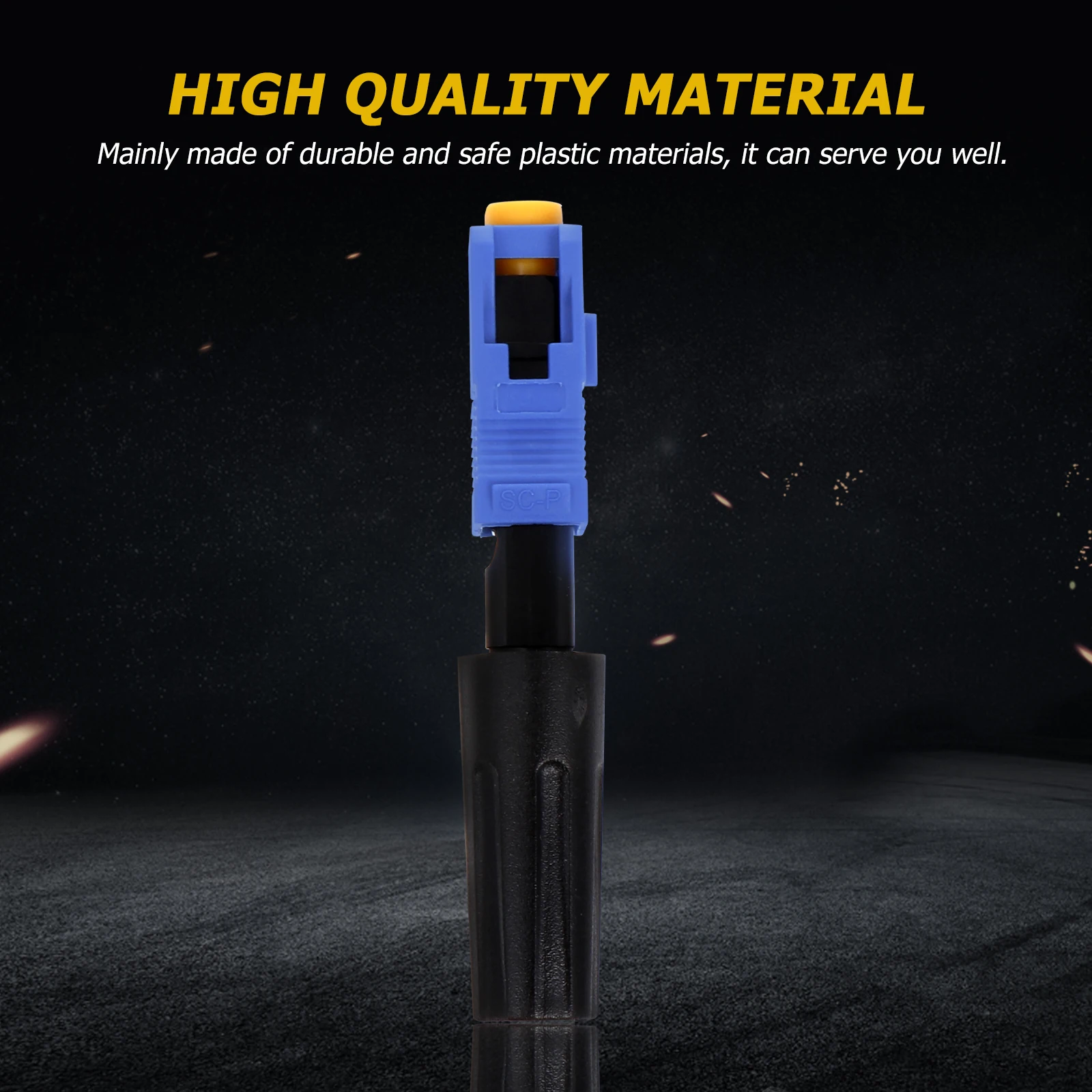 

10pcs Fiber Optic Single Mode Quick Connector Adapter For Network Instrument Durable Plastic Easy Installation Signal Low Loss
