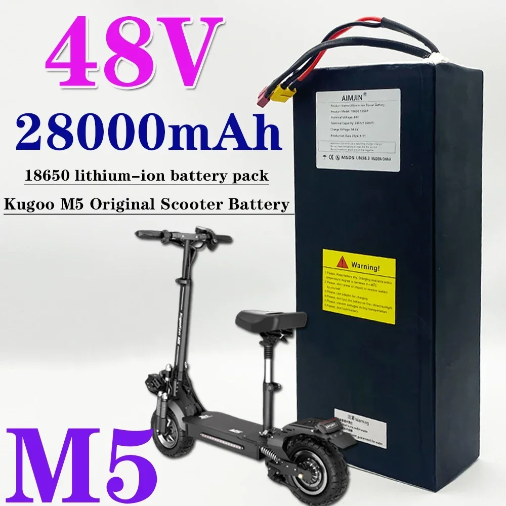 

13S8P Lithium Ion Battery Pack 48V 28000mAh for Kugoo M5/M5Pro/MaxSpeed Folding Electric Scooter Original BatteryBuilt-in BMS