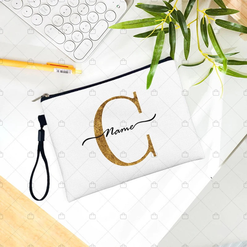 Personalized Name Logo Makeup Cosmetic Kits Travel Cosmetic Bag Makeup Bogs for Women Custom Toiletry Pouch School Pencil Pouchs