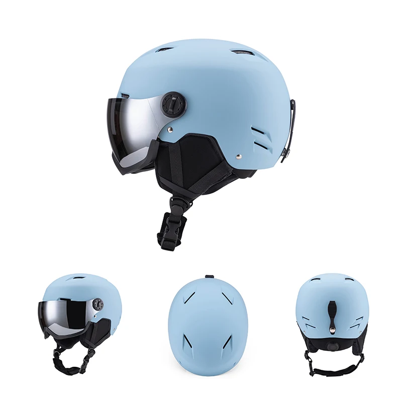 Casco de esquí ultraligero para hombre, mujer y niño, gafas con visera para Snowboard, monopatín, motocicleta, moto de nieve, novedad de 2024