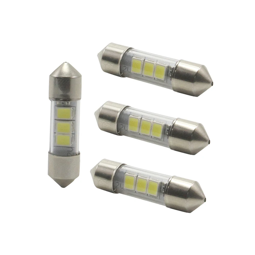 الداخلية سيارة ضوء اكليل led 12 فولت 28 مللي متر c5w LED مصابيح بيضاء أضواء السيارات مصلحة الارصاد الجوية مصابيح الإضاءة الداخلية حزمة من 10 #3