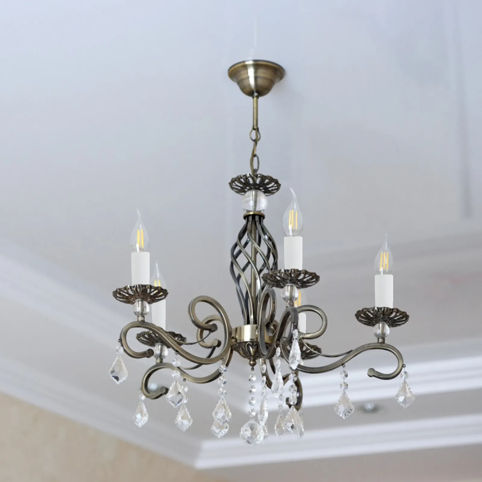 12Pcs Chandelier Base Cover Lamp Holder Sleeve Heavy Duty Iron Lamp Tube for Crystal Chandelier Replacement Lighting Accessories