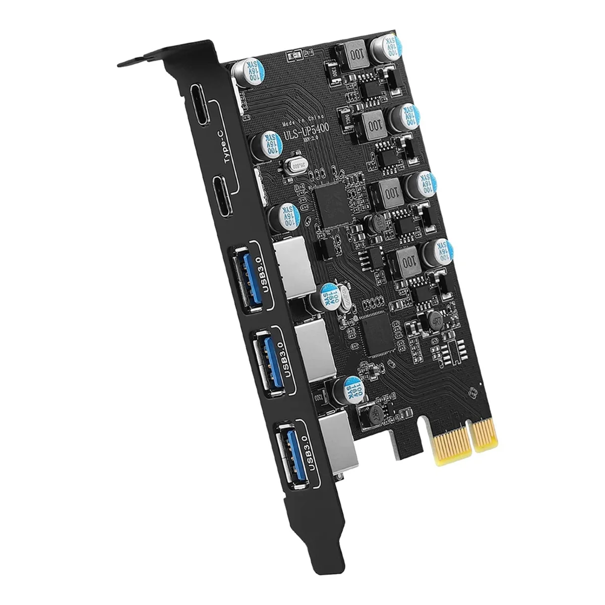 5 Ports USB 3.0 PCI Express Expansion Card Desktop PC PCIE Adapter Card for Windows 11/10/8/7 USB Controller Riser Cards