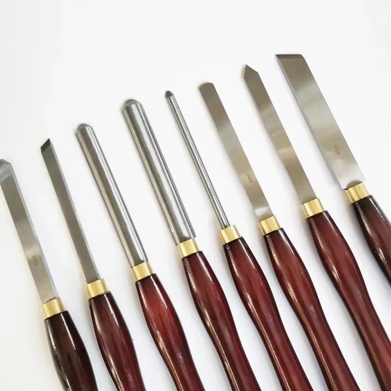 

8pcs HSS Woodworking Turning Tool Set High Speed Steel Lathe Chisel Semicircle Knife Hand-held Wooden Working Tools