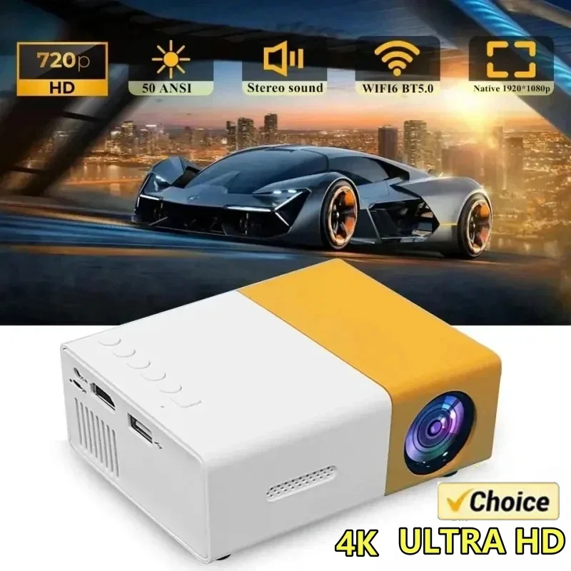 YG300 MINI Projector Portable Home Theater Smart TV Laser Beamer 3D Cinema LED Videoprojector for 4k 1080P Movie Via HD Port