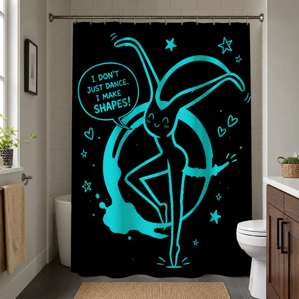 High Quality Waterproof Shower Curtain Fun Dance Art Print Bathroom Decor Liner Novelty Curtain for Modern Home Bathroom Accesso